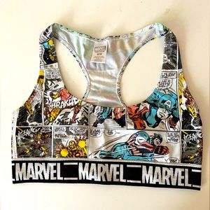 Marvel comic sports bra. Size medium